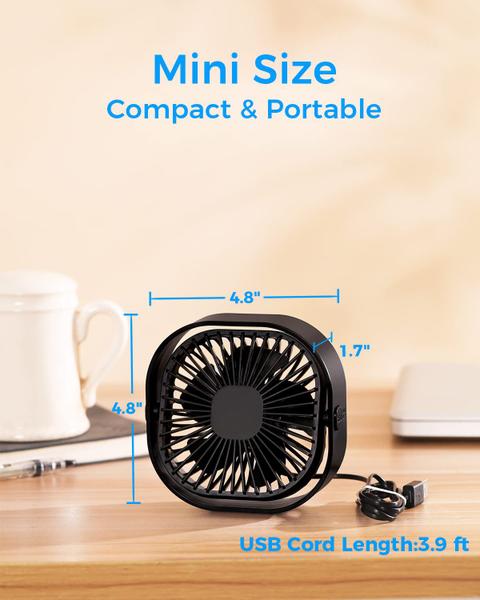 Imagem de Mini ventilador de mesa USB portátil RJVW Ventilador de mesa