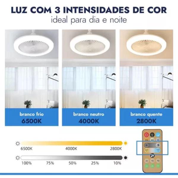 Imagem de Mini Ventilador de Teto Automático com Luzes Rotativas