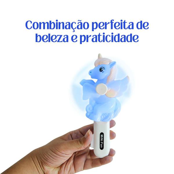 Imagem de Mini Ventilador de Unicórnio Portátil manual Infantil refrescante