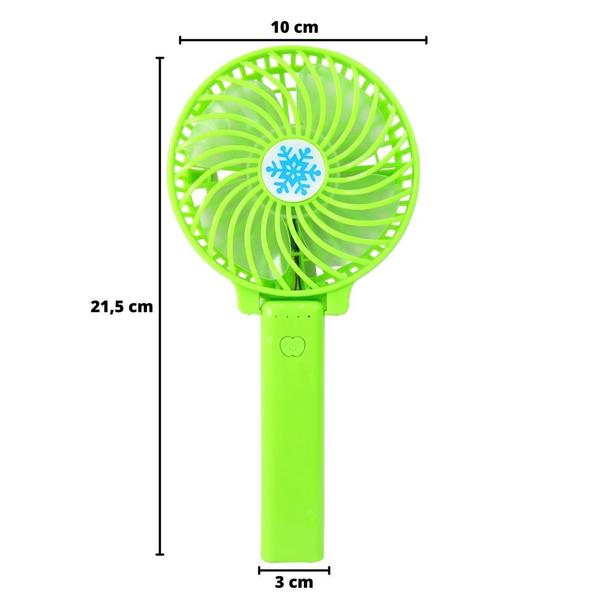 Imagem de Mini ventilador dobrável portátil e recarregável usb led