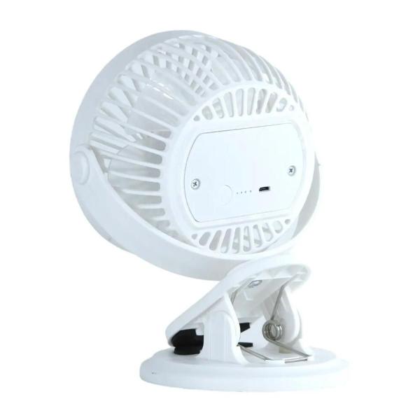 Imagem de Mini Ventilador Fan Recarregável Branco Clip 310581 Nautika