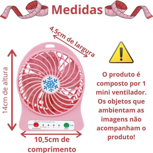 Imagem de Mini Ventilador Mesa USB Potente Silencioso Portátil Ajust