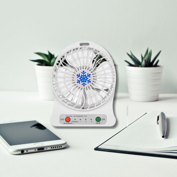 Imagem de Mini Ventilador Mesa USB Potente Silencioso Portátil Verão