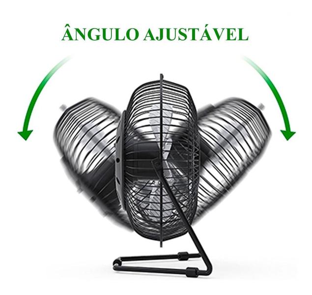 Imagem de Mini ventilador Metal USB Portátil Ajustável Silencioso