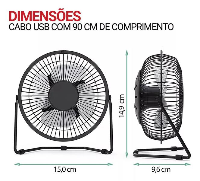 Imagem de Mini Ventilador Pequeno Silencioso Usb Mesa Notebook Pc 5v