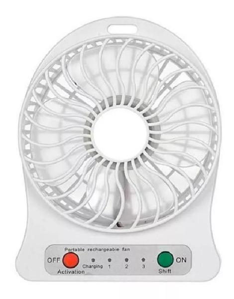 Imagem de Mini Ventilador Portatil Bateria Recarregável 3 Velocidades - Silencioso