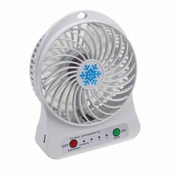 Imagem de Mini Ventilador Portátil Bateria Recarregável Dobravel 3 Velocidades BRANCO