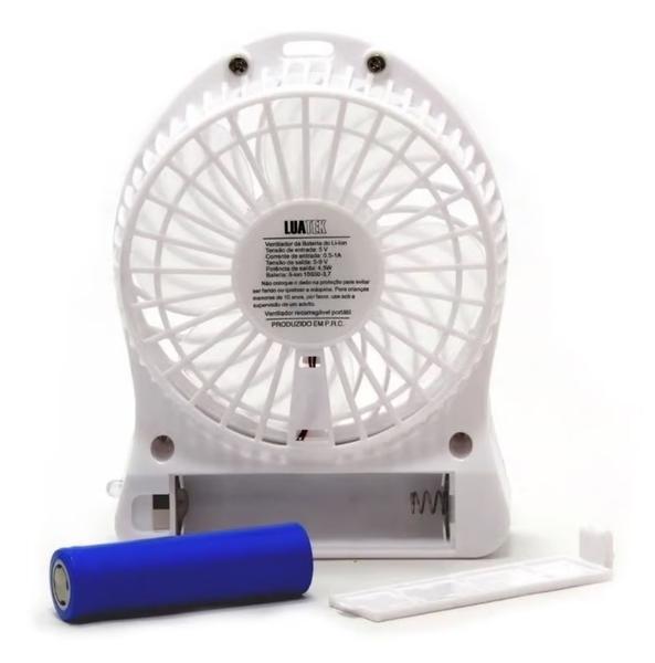 Imagem de Mini Ventilador Portátil De Mesa Luatek 3 Velocidades Led