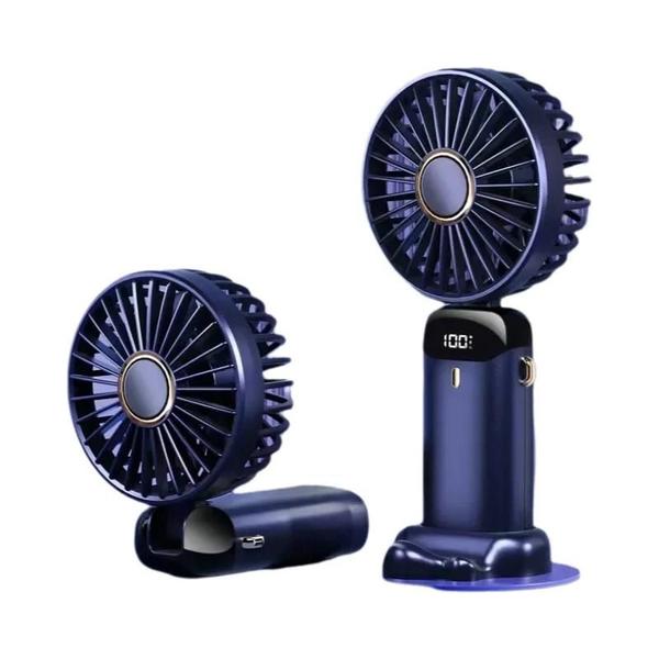 Imagem de Mini Ventilador Portátil Dobrável - 1800mAh, USB Recarregável, 5 Velocidades