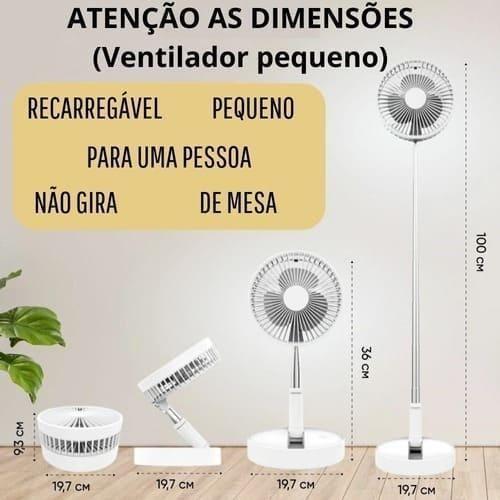 Imagem de Mini Ventilador Portátil Dobrável Retrátil Usb Branco