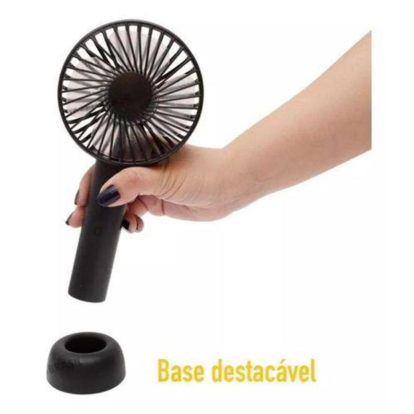 Imagem de Mini Ventilador Portátil Mão Usb Recarregável LS-907 Preto - LUATEK