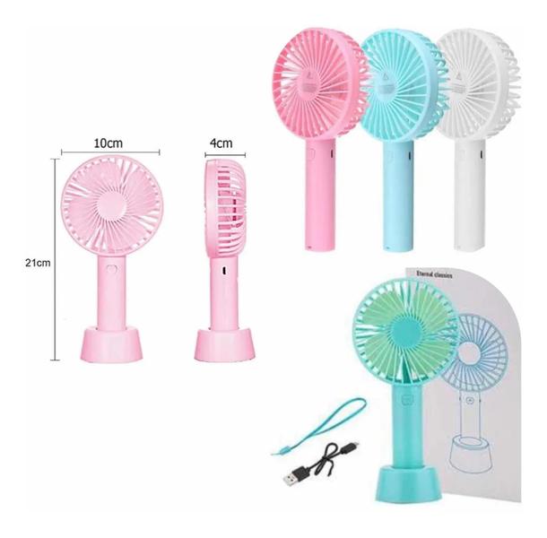 Imagem de Mini Ventilador Portátil Para Maquiagem Potente Três velocidade Make UP Preparação Pele 