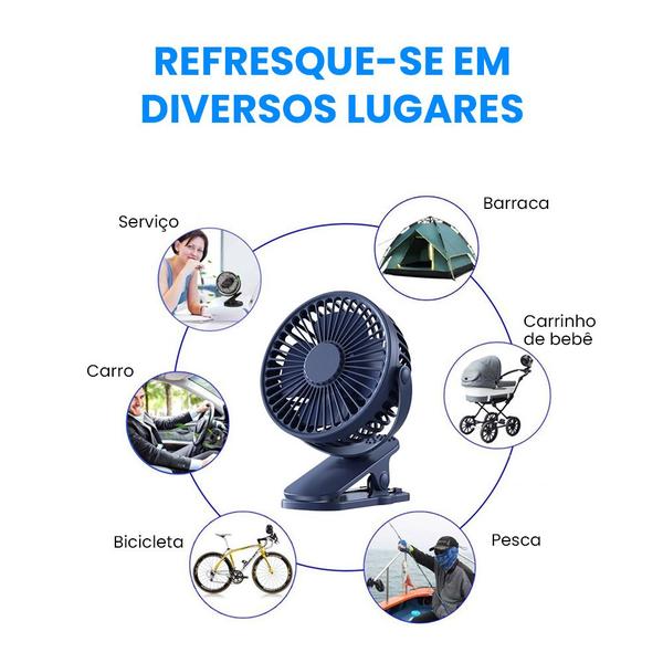 Imagem de Mini Ventilador Portatil Pequeno De Mesa Recarregavel Usb