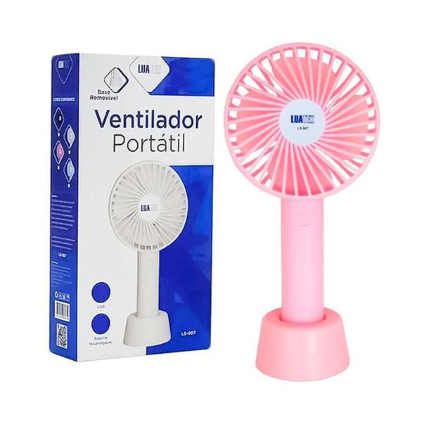 Imagem de Mini Ventilador Portátil Recarregável Usb 3 Velocidades Bateria Duradoura