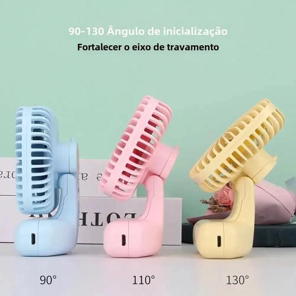 Imagem de Mini Ventilador Portátil USB Silencioso - 3 Velocidades - Ideal para Casa e Escritório