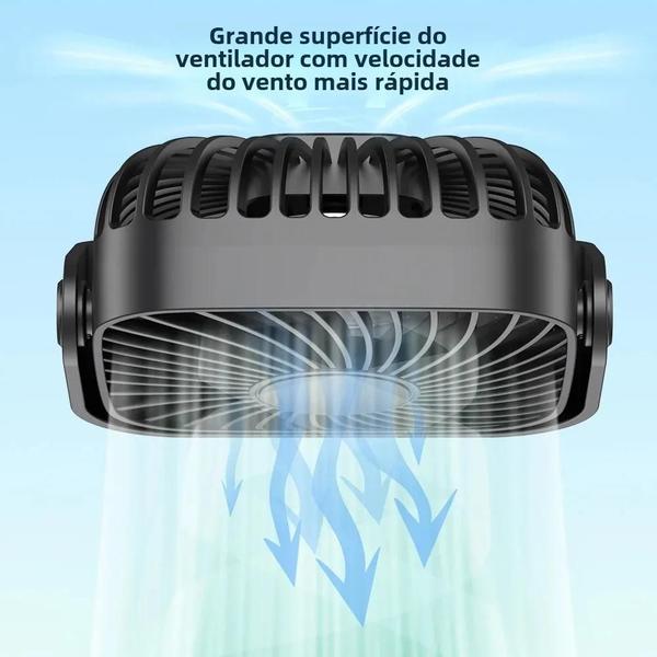 Imagem de Mini Ventilador Portátil USB Silencioso - 4 Polegadas, 3 Velocidades e Rotação 360°