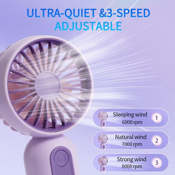 Imagem de Mini ventilador portátil VansMago USB recarregável de 3 velo