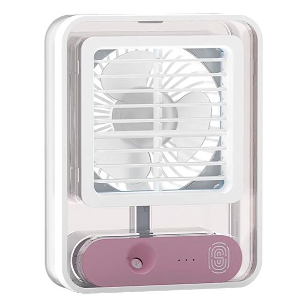 Imagem de Mini Ventilador Refrigerador Umidificador De Ar Com Luz Led