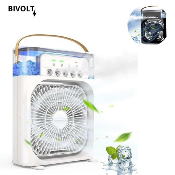 Imagem de Mini ventilador umidificador bivolt: leve e silencioso para noites de sono!