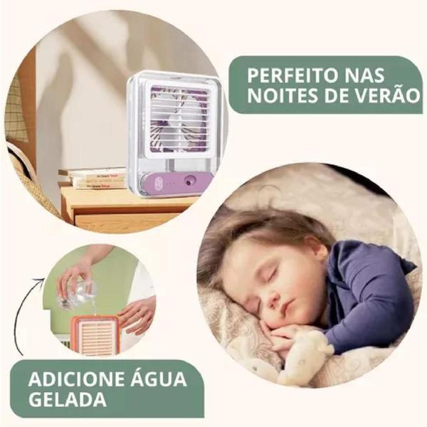 Imagem de Mini Ventilador Umidificador de Ar para Noites Frescas