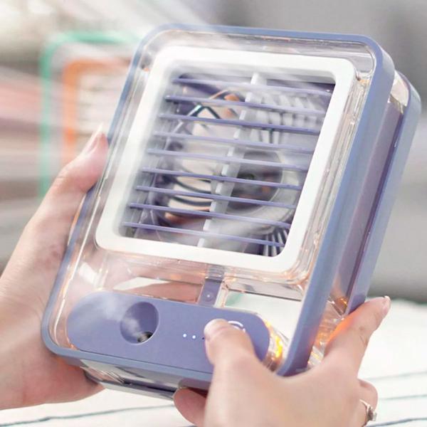 Mini Ventilador Umidificador Mesa 3 Velocidades Silencioso - BELLATOR Imagem de Mini Ventilador Umidificador Mesa 3 Velocidades Silencioso