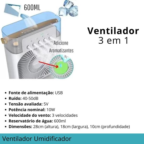 Imagem de Mini Ventilador Umidificador Premium com Alta Eficiência e Durabilidade