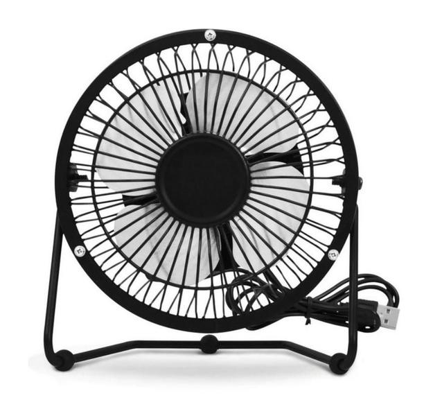 Imagem de Mini Ventilador Usb Articulável para Mesa de Escritorio - Preto