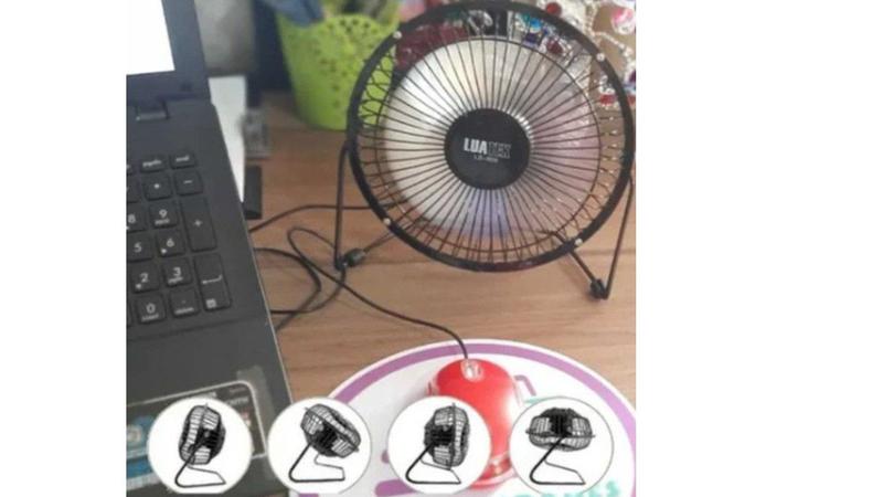 Imagem de Mini Ventilador Usb Computador Balcão Mesa Leve E Compacto