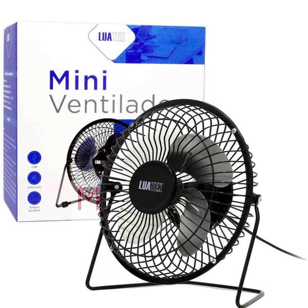 Imagem de Mini Ventilador USB de Mesa 5v Silencioso Angulo Ajustável - LS-904 - LuaTek