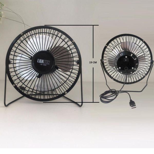 Imagem de Mini Ventilador USB de Mesa 5v Silencioso Angulo Ajustável - LS-906 - Luatek