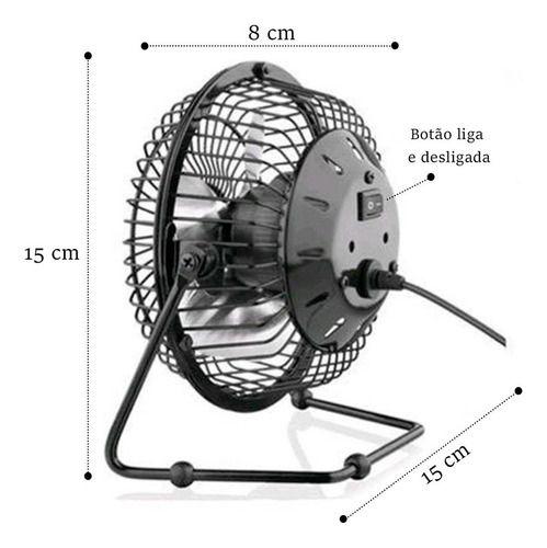 Imagem de Mini Ventilador Usb De Mesa Premium Potente E Silencioso