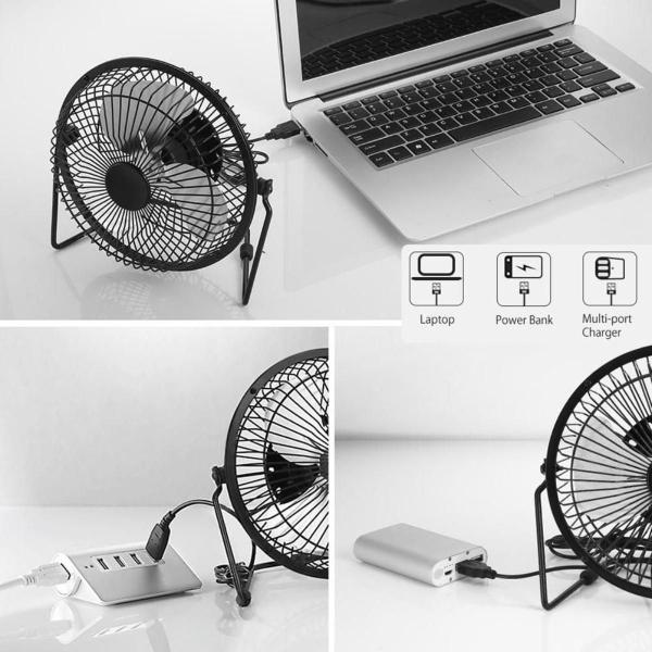 Imagem de Mini Ventilador Usb De Mesa Premium Potente E Silencioso