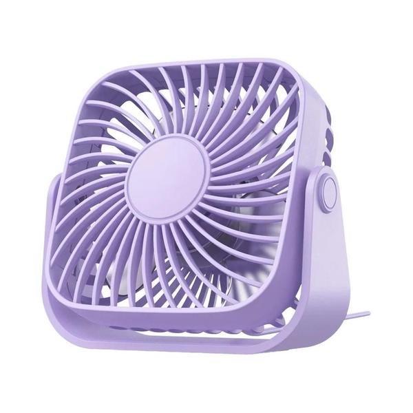 Imagem de Mini Ventilador USB Portátil 4 Polegadas - Silencioso, 3 Velocidades e Rotação 360°