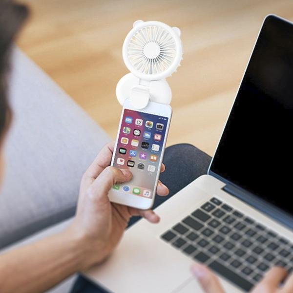 Mini Ventilador Usb Potente Ring Light Led Iluminado portátil - MADE BASICS Imagem de Mini Ventilador Usb Potente Ring Light Led Iluminado portátil
