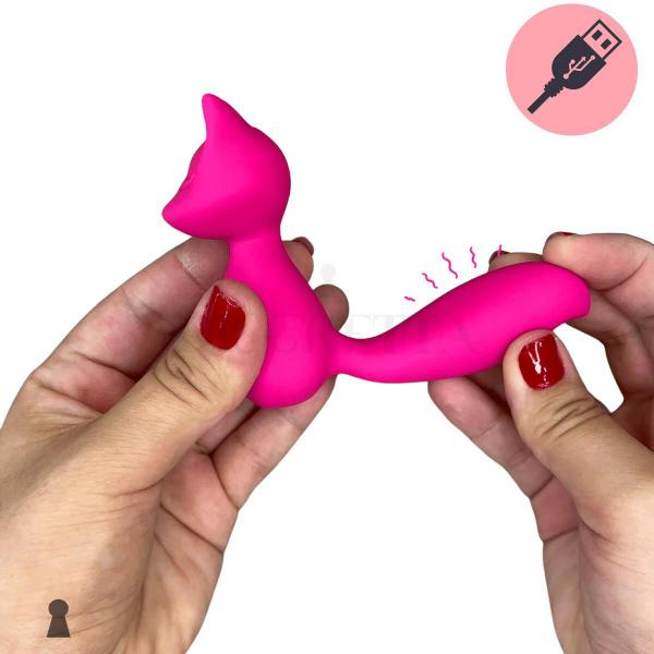 Imagem de Mini Vibrador Discreto Clitoriano em Formato de Raposa em Silcone