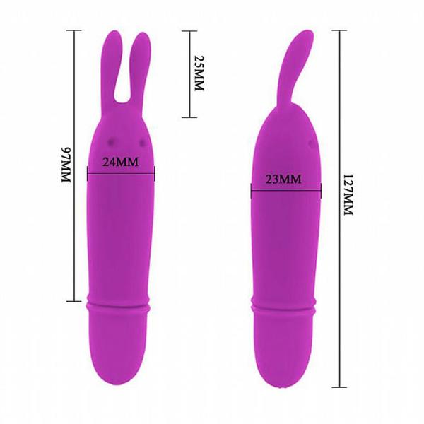 Imagem de Mini Vibrador Massageador Estimulador Orelhas do Coelho Modelo Boyce 10 Vibrações - Pretty Love