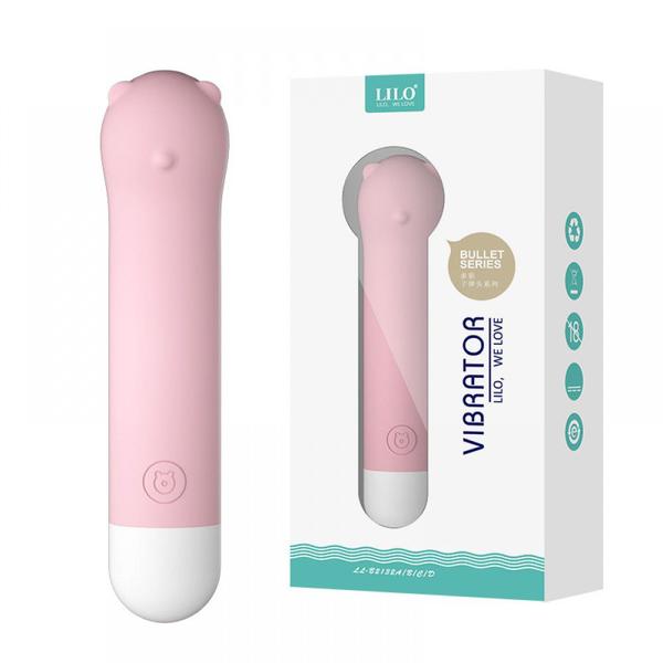 Imagem de Mini Vibrador Recarregável LILO Urso Rosa