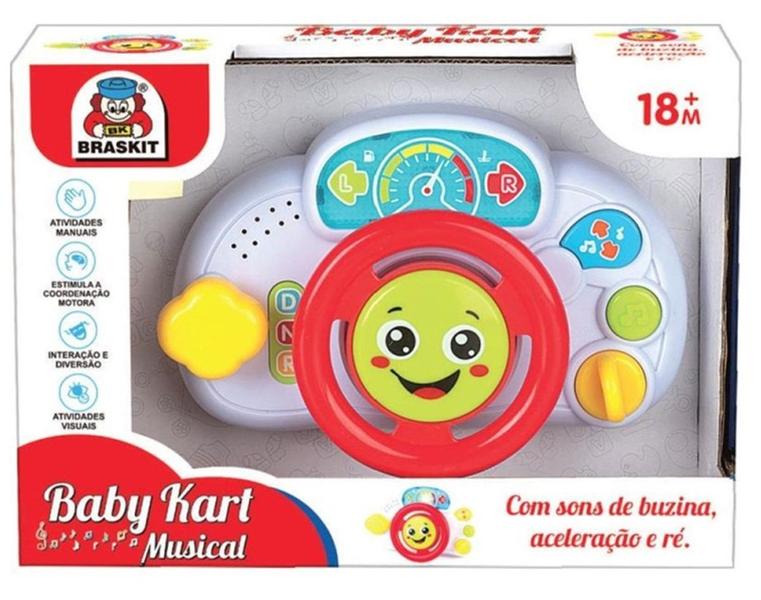 Imagem de Mini Volante Para Bebê Baby Kart Musical  - Braskit