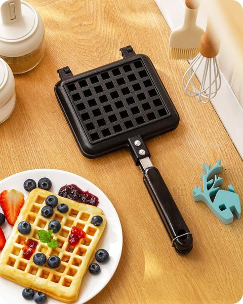 Imagem de Mini Wafflemaker Antiaderente de Teflon para Café-da-Manhã - Panificação Rápida