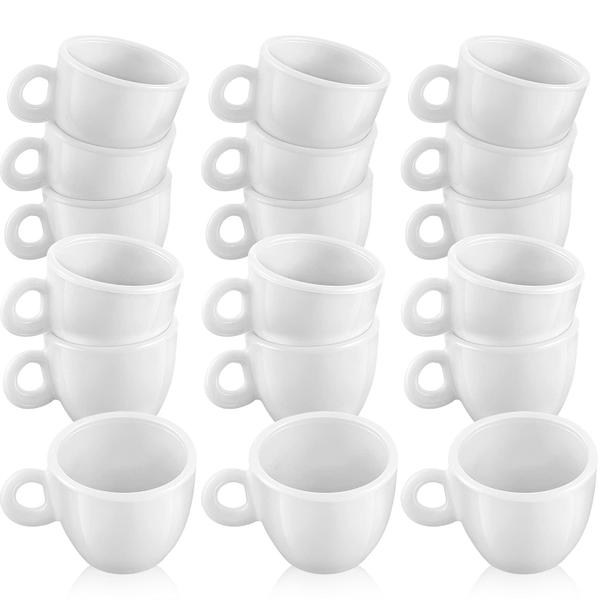 Imagem de Mini xícaras de café Patelai White Plastic para casa de bonecas (30 unidades)