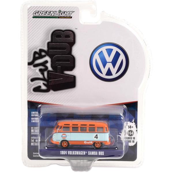 Imagem de Miniatura - 1:64 - 1964 Volkswagen Samba Bus Gulf - Club Vee-Dub 16 - Greenlight 36070