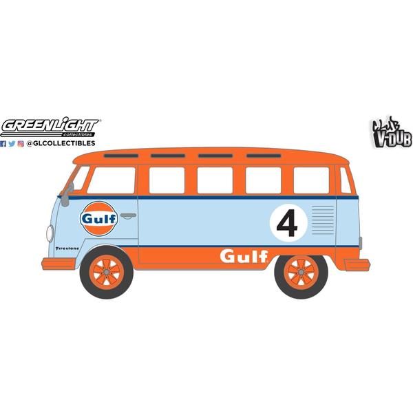 Imagem de Miniatura - 1:64 - 1964 Volkswagen Samba Bus Gulf - Club Vee-Dub 16 - Greenlight 36070