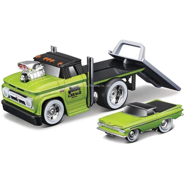 Imagem de Miniatura - 1:64 - 1966 Chevrolet C60 Flatbed e 1959 Chevrolet El Camino - Muscle Mania Maisto - 11532