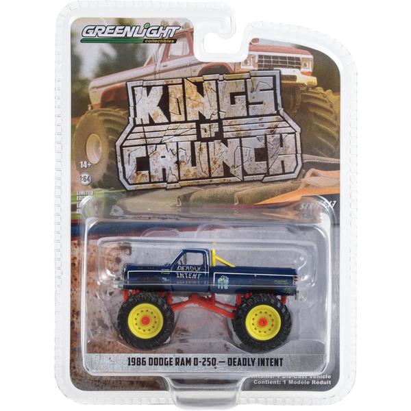 Imagem de Miniatura - 1:64 - 1986 Dodge Ram D 250 Monster Truck Deadly Intent - Kings of Crunch 13 - Greenlight 49130