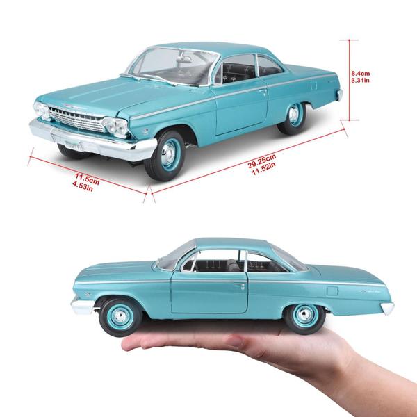 Imagem de Miniatura 1962 Chevrolet Bel Air - Azul - Miniatura em Metal 1:18