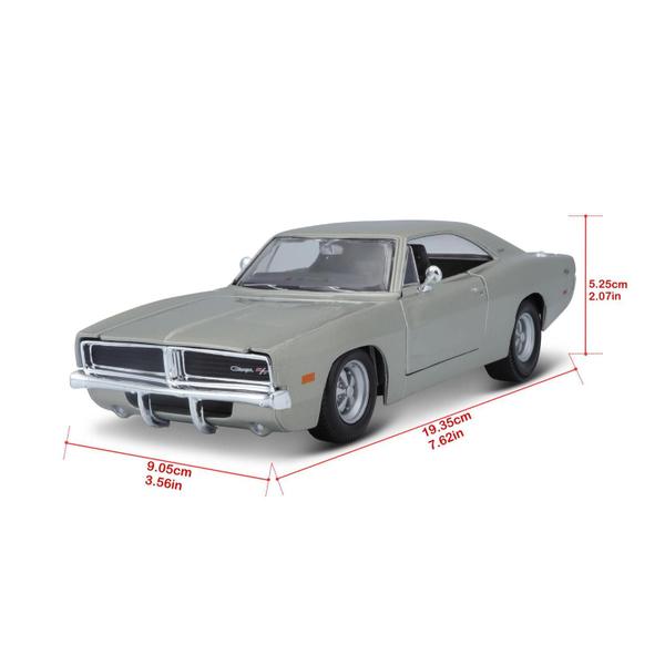 Imagem de Miniatura 1969 Dodge Charger R/T- Prata-1:24