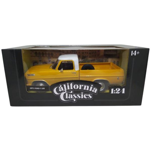 Imagem de Miniatura 1971 Ford F-100 Pick Up California Classics 1/24 (Amarela) - California Toys