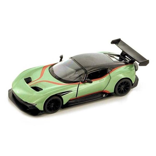 Imagem de Miniatura Aston Martin Vulcan Faixa Kinsmart 1/38 Metal e Fricção Verde