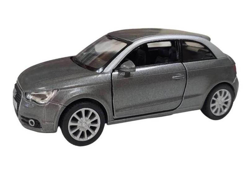 Imagem de Miniatura Audi A1 2010 Kinsmart 1:32 Metal e Fricção Cinza Escuro