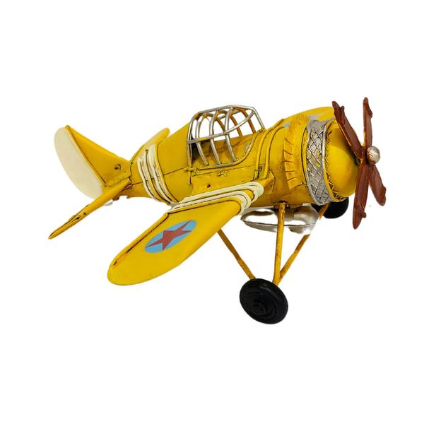 Imagem de Miniatura Avião Amarelo Metal - 9CM